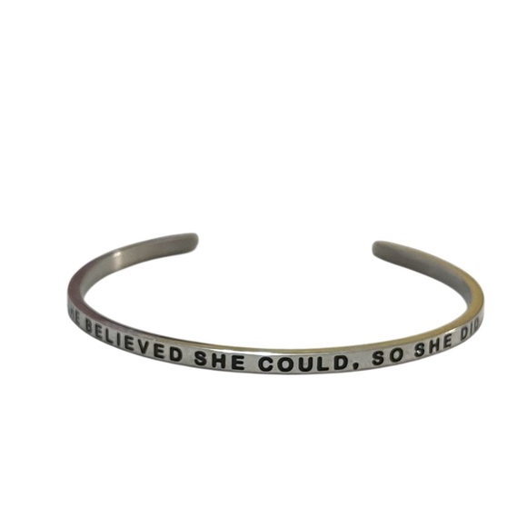 MantraBand She Believed She Could So She Did Bracelet Stainless Steel - Picture 5 of 6